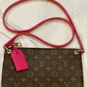 Limited edition Louis Vuitton fuchsia strap crossbody bag